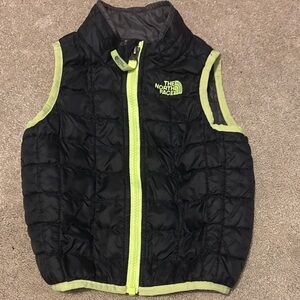The North Face Black Vest with Lime Accents
